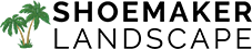 Shoemaker landscape logo with black lettering